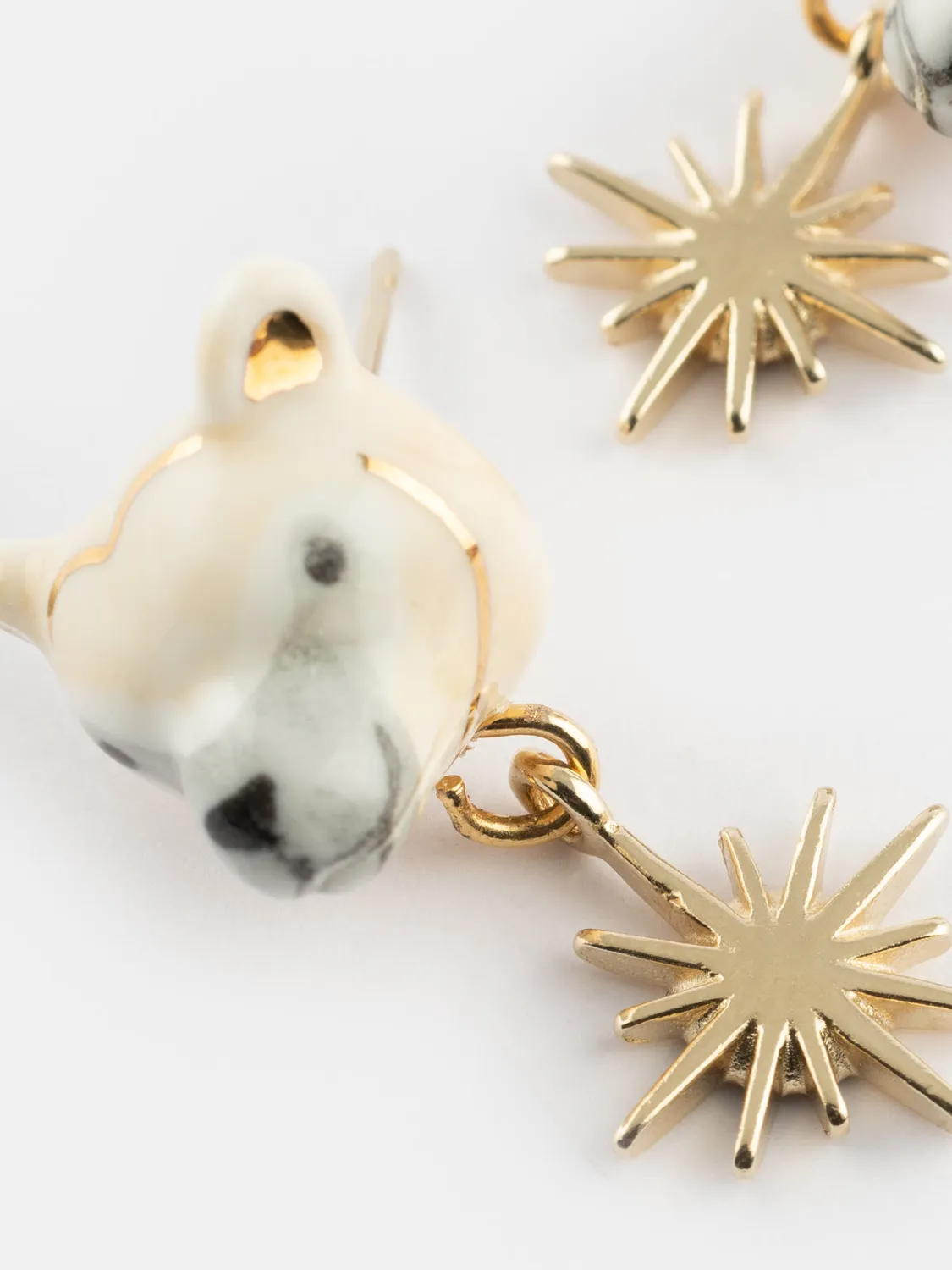 Nach Bijoux Arctique ours polaire boucles d'oreilles 2,4 cm