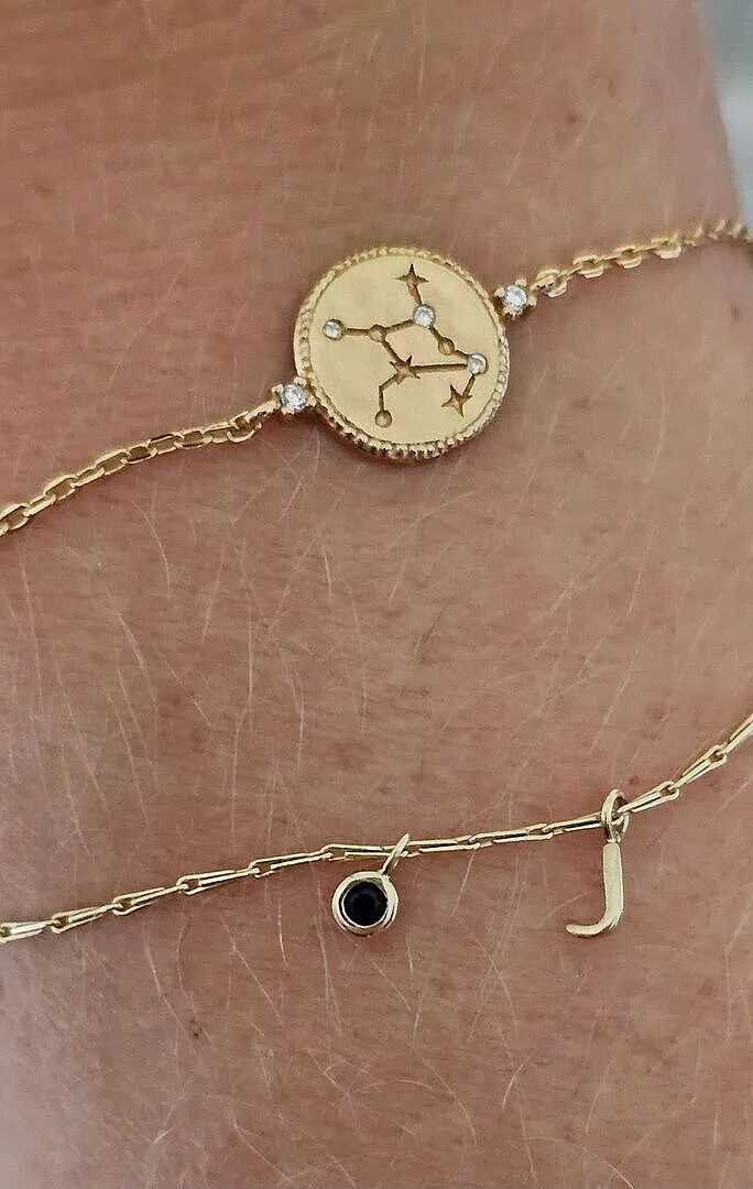 Astrid & Miyu Virgo bracelet zodiaque vierge doré