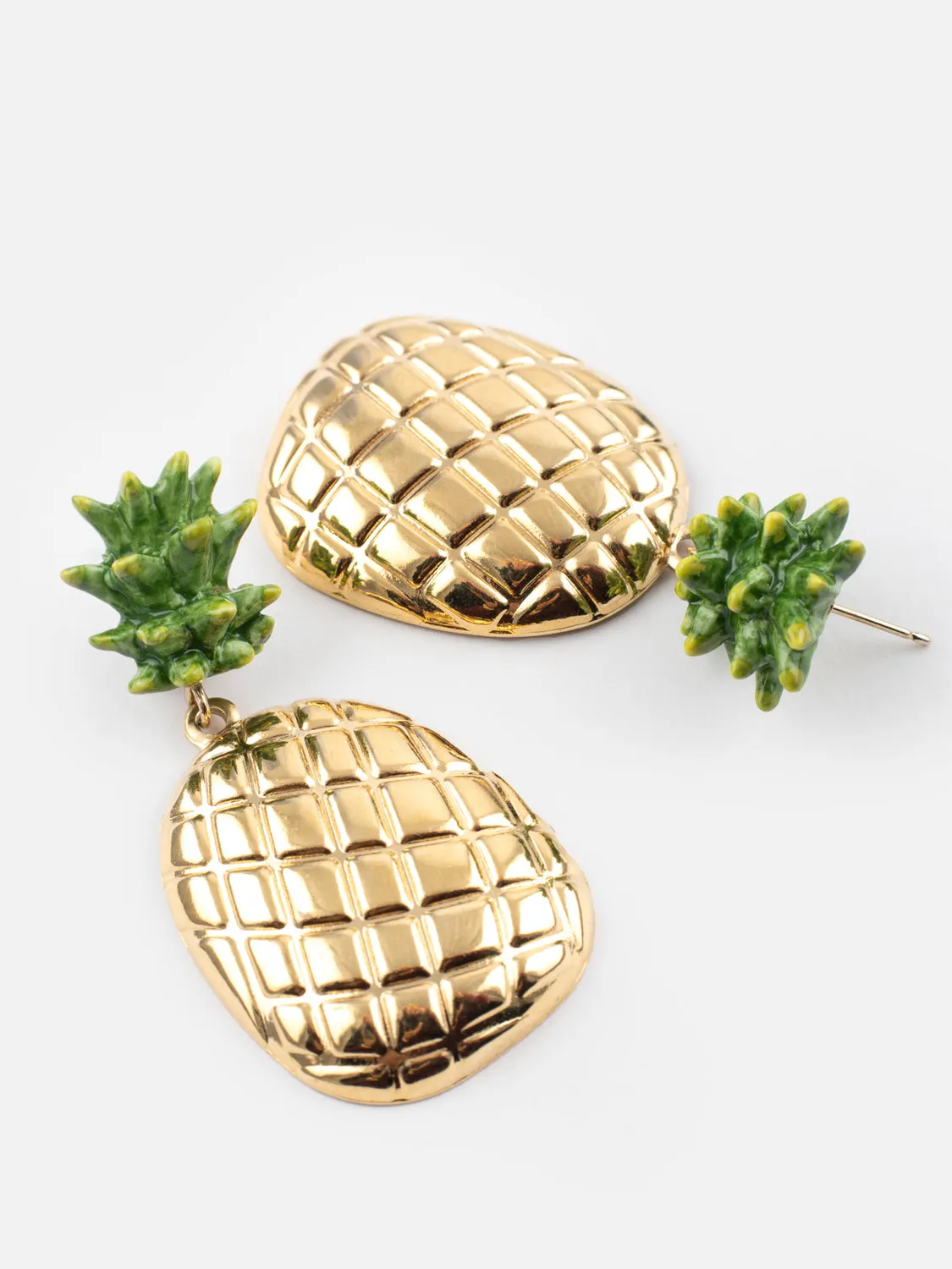 Nach Bijoux ananas boucles d’oreilles pendantes porcelaine