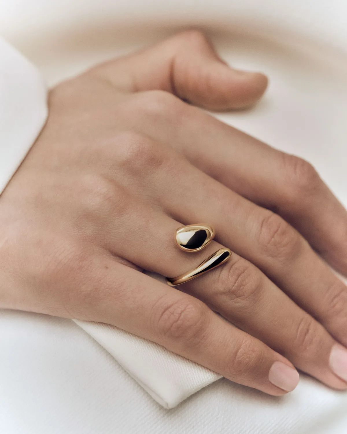 PDPAOLA Rodeo Orbit bague plaqué or 18 carats