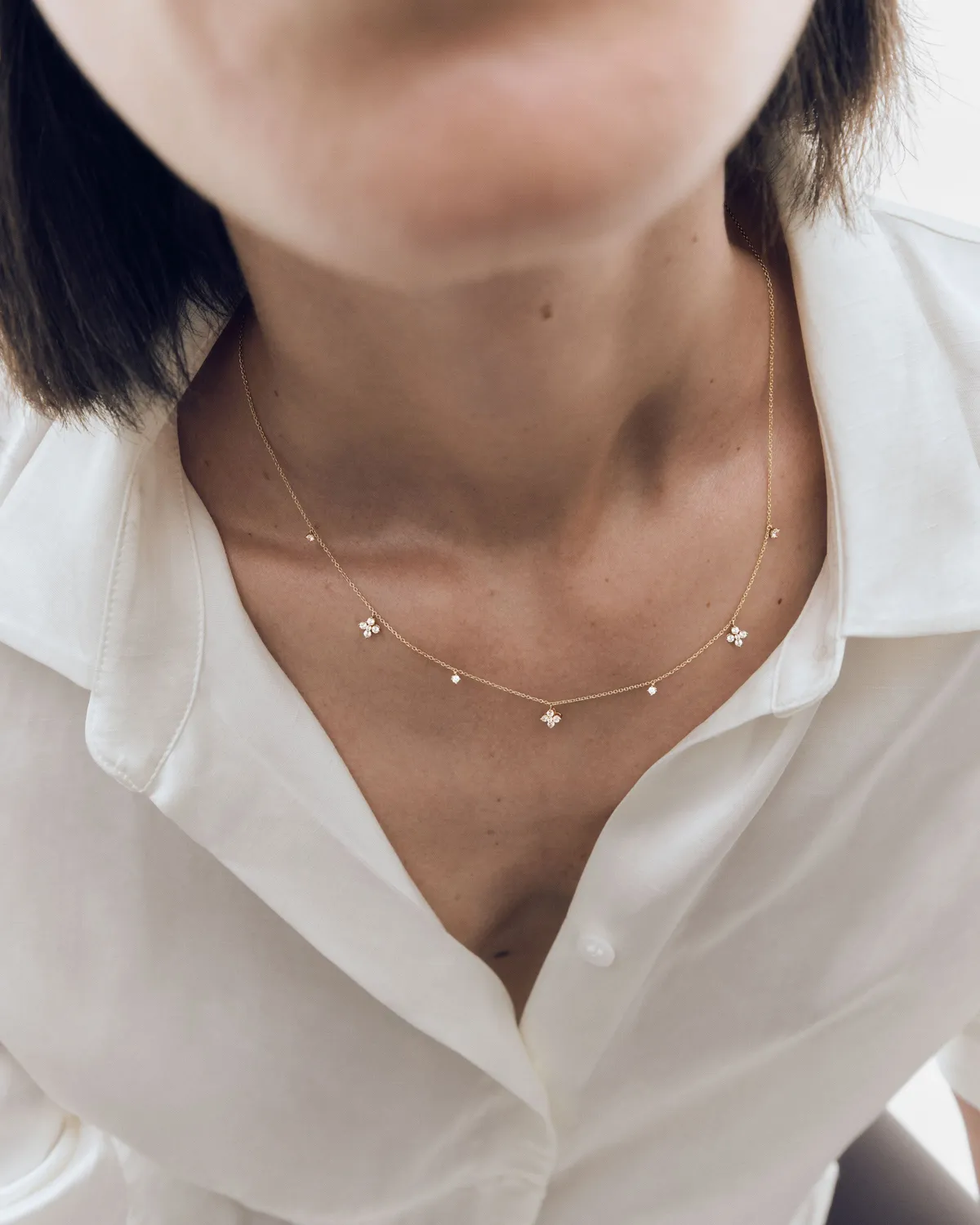 PDPAOLA Maggie Bloom collier or diamants