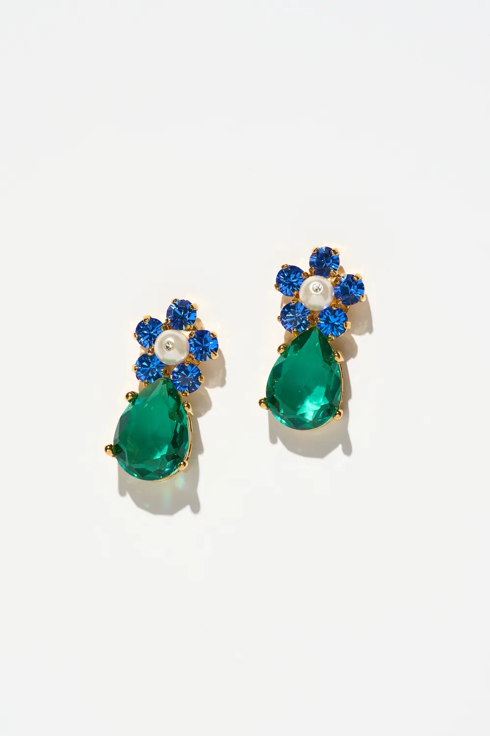 Philippe Ferrandis Castiglione clous boucles bleu vert 3 cm