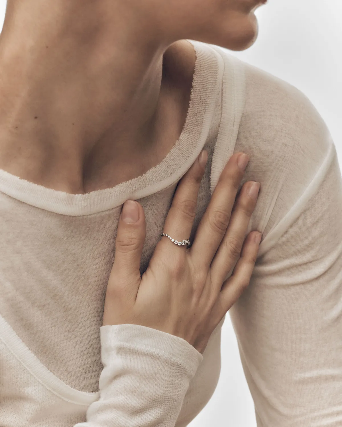 PDPAOLA Venus bague diamants or blanc 0,62 carat