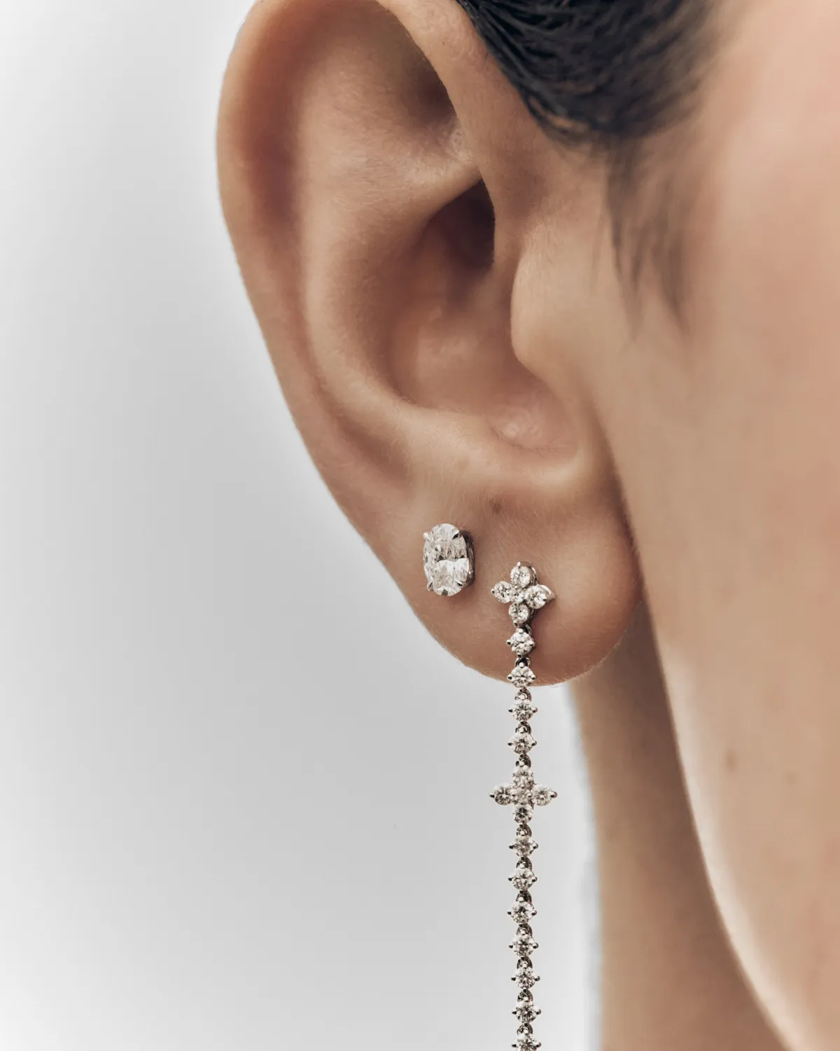 PDPAOLA Ace mono puce or blanc diamant rond