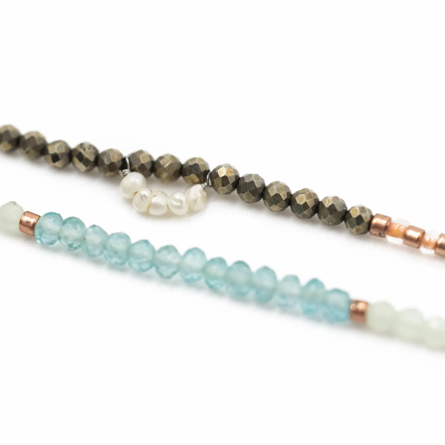 Le Fourbi de Capucine MUL13 collier bracelet 5 rangs préhnite