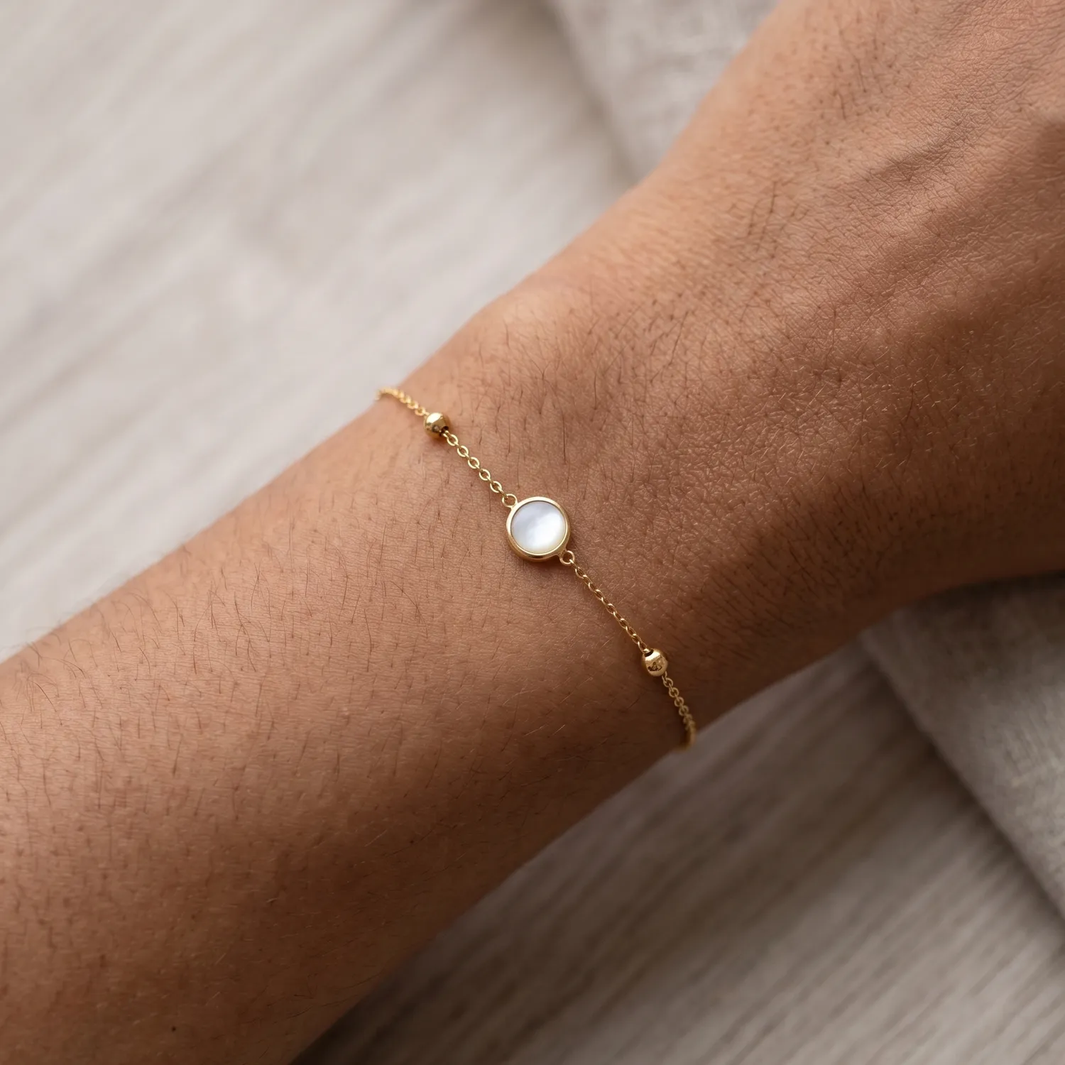 Nao de Paris Mini Nacre coffret collier bracelet doré