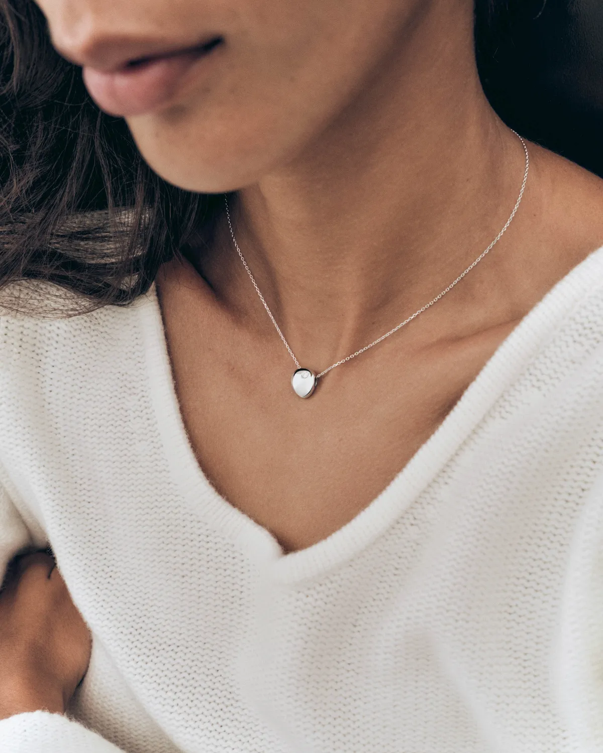 PDPAOLA Wave collier argent zirconia 40-50 cm