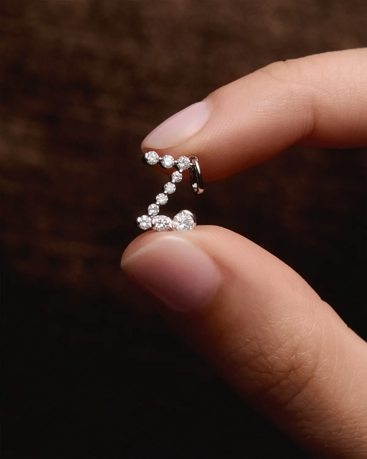 PDPAOLA Pendentif Initiale Z Diamants Or Blanc