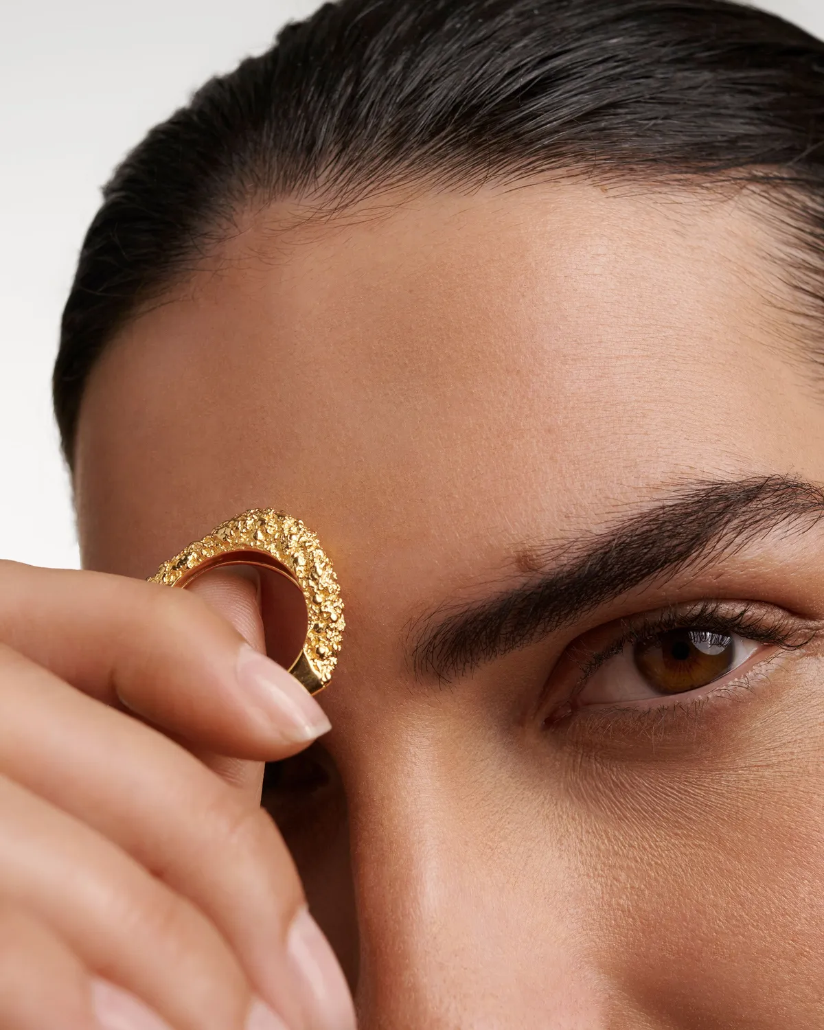 PDPAOLA Duna bague large plaqué or 18 carats