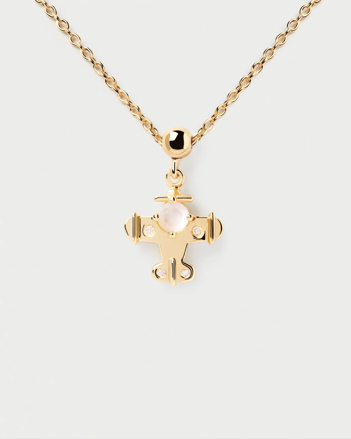 PDPAOLA Plane Charm breloque avion nacre 1 cm