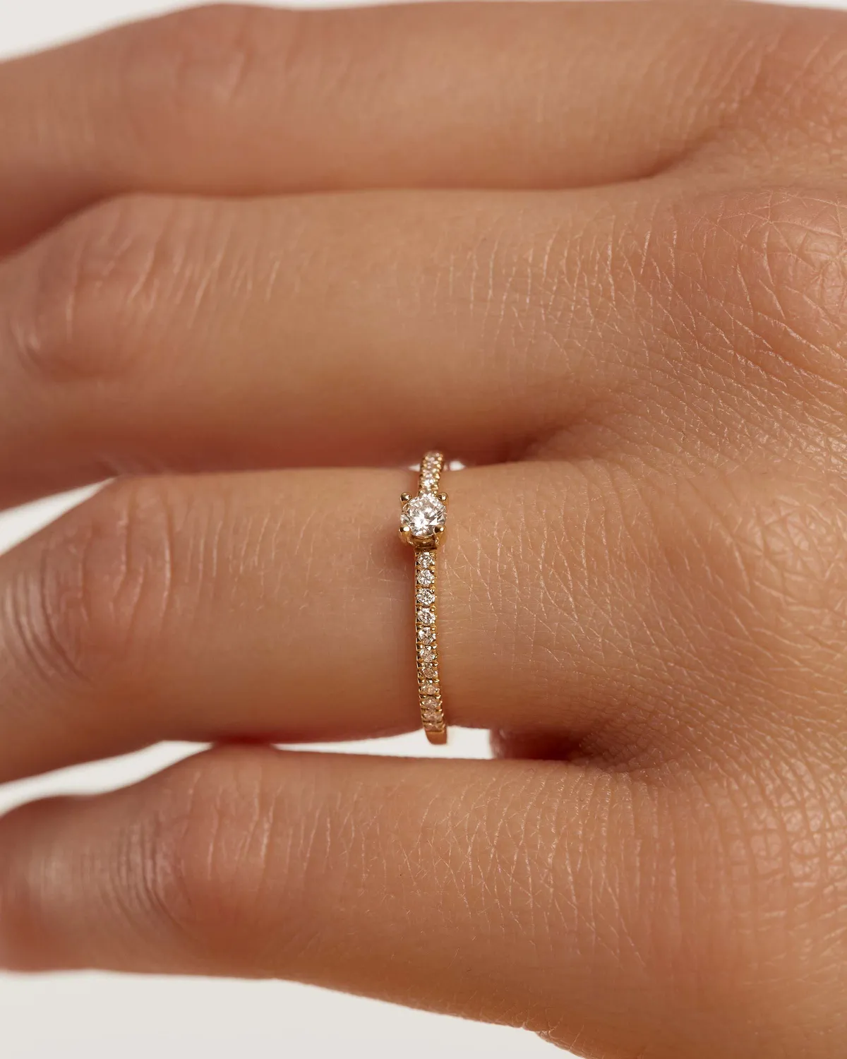PDPAOLA Solstice bague or massif diamants 0,28 ct