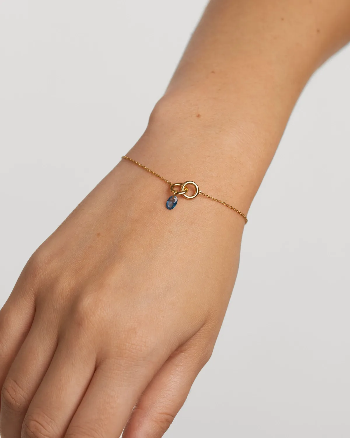 PDPAOLA Lily bracelet zirconia bleu ciel