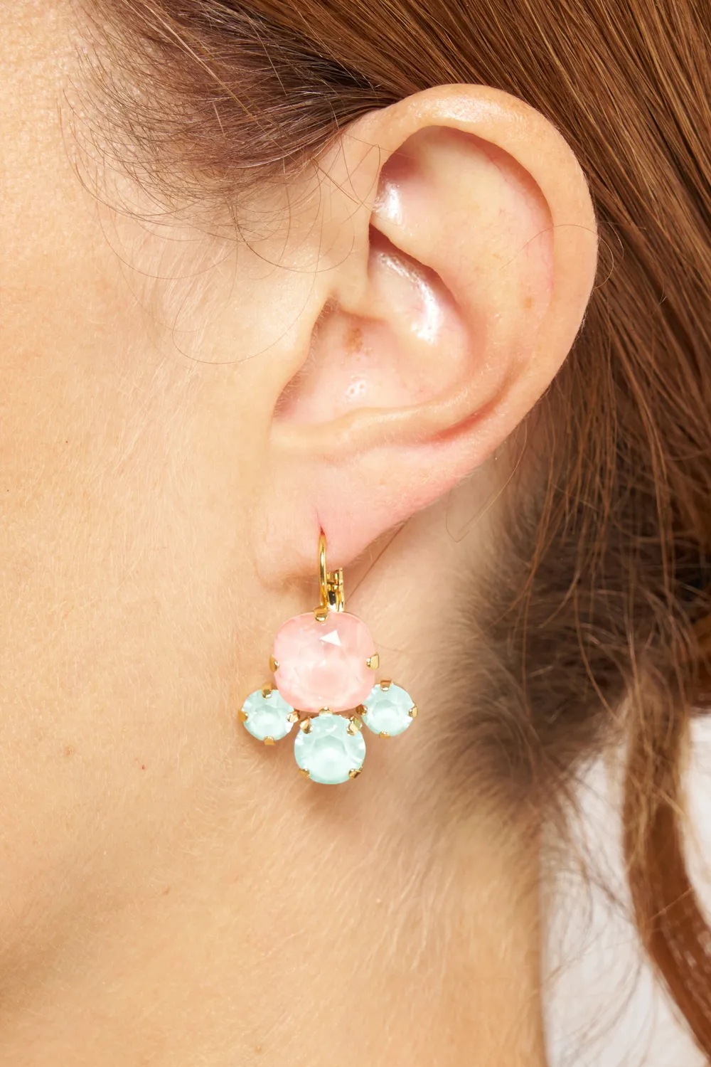 Philippe Ferrandis Sorbet dormeuses boucles d'oreilles couleur