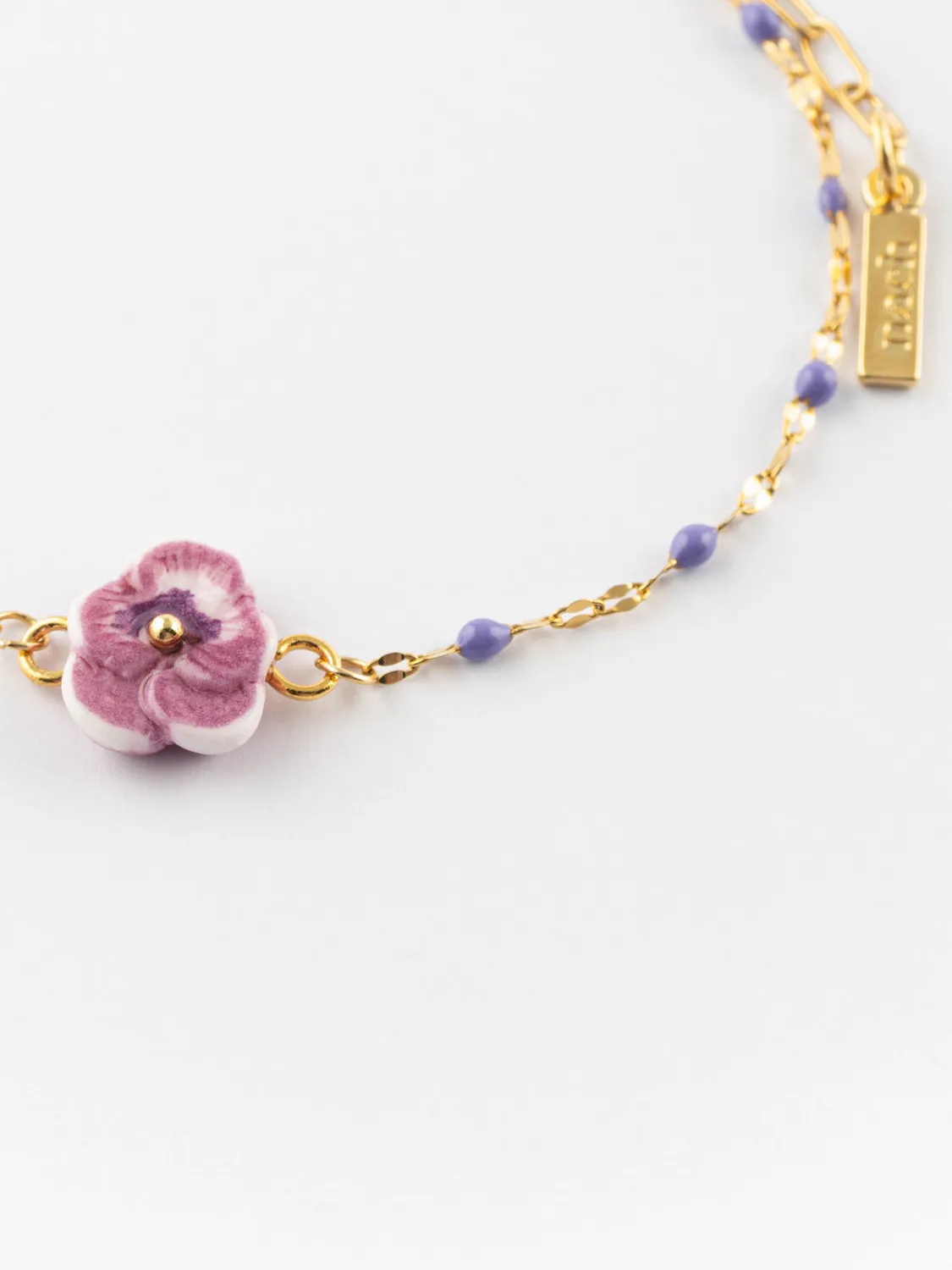 Nach Bijoux pensée bracelet perles de verre