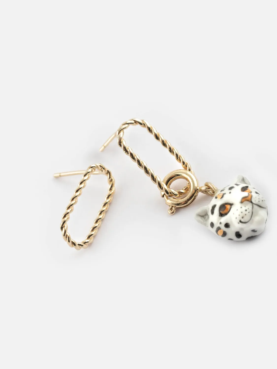 Nach Bijoux Mix and Match rectangulaires torsadées boucles d’oreilles