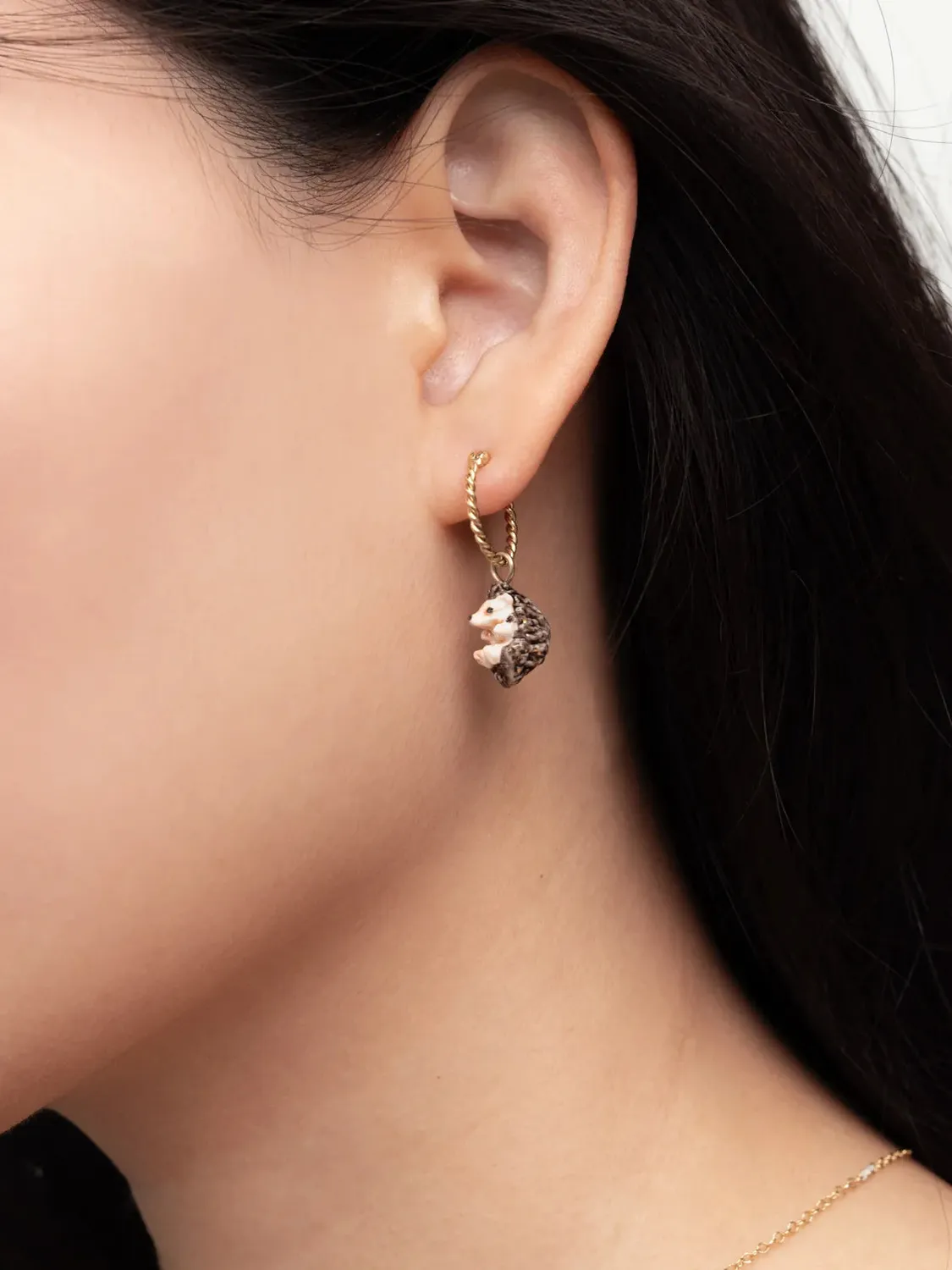 Nach Bijoux Mini créole hérisson boucle d'oreille unité 2,8cm