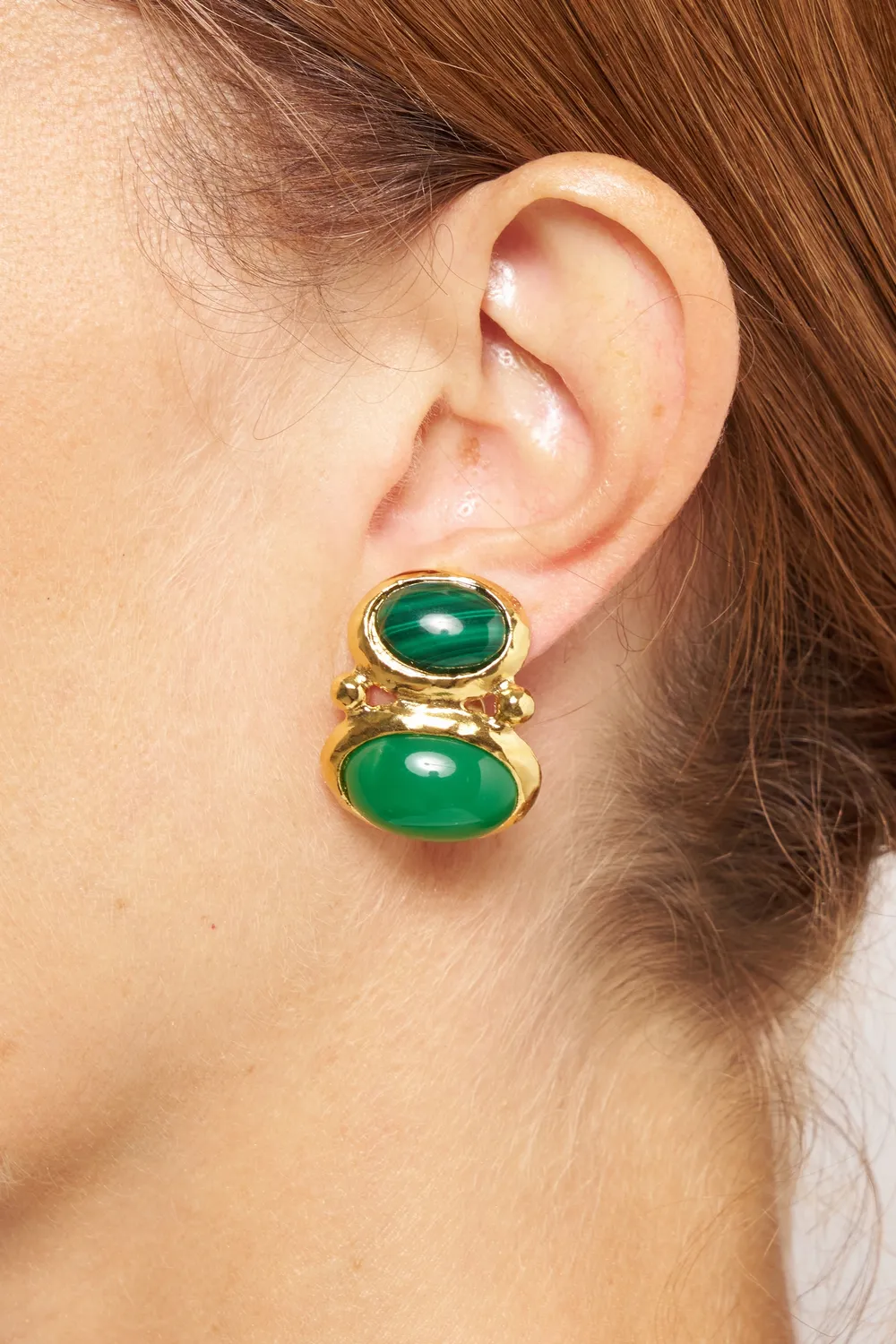 Philippe Ferrandis New Gems boucles d'oreilles clips pierre
