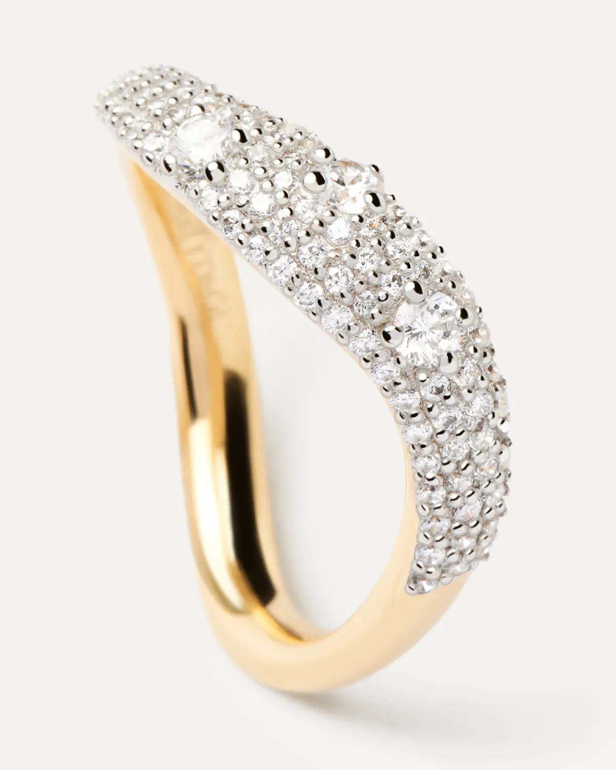 PDPAOLA Apollo bague or 18 ct diamants 0,62 ct
