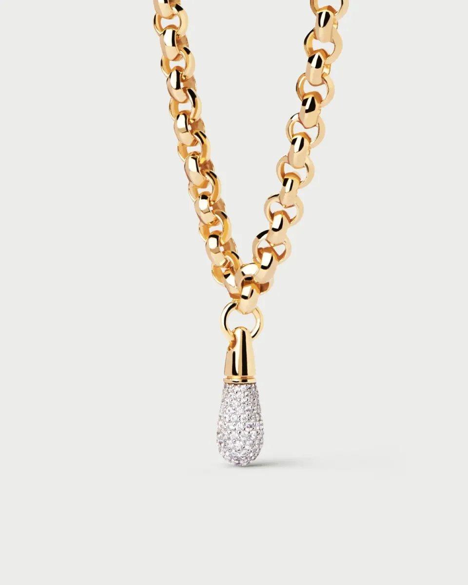PDPAOLA Jazz collier chaîne plaqué or 50 cm