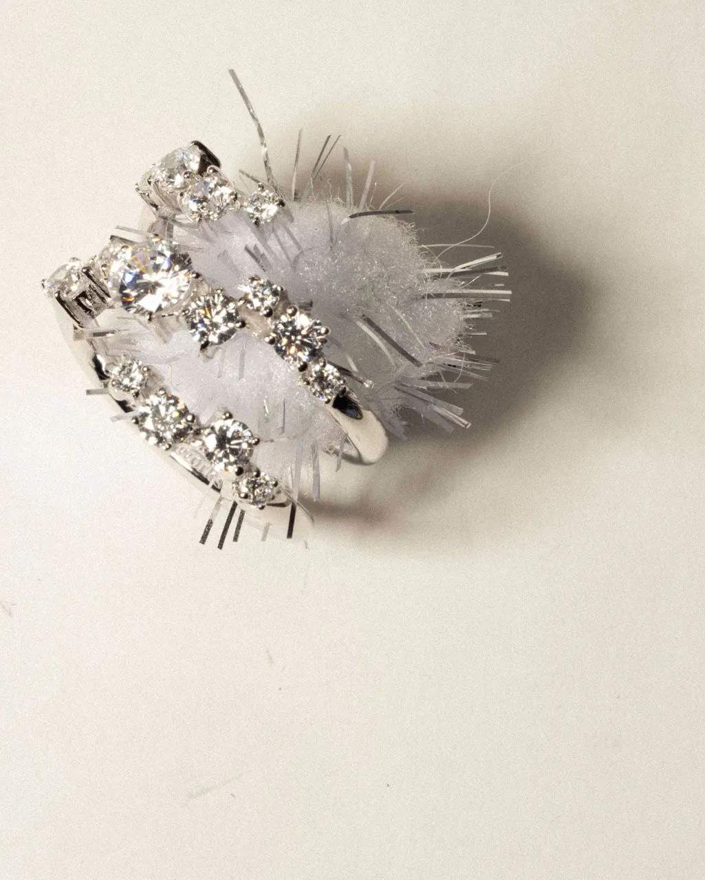 Completedworks Time Is Layered In Ice bague argent zirconia