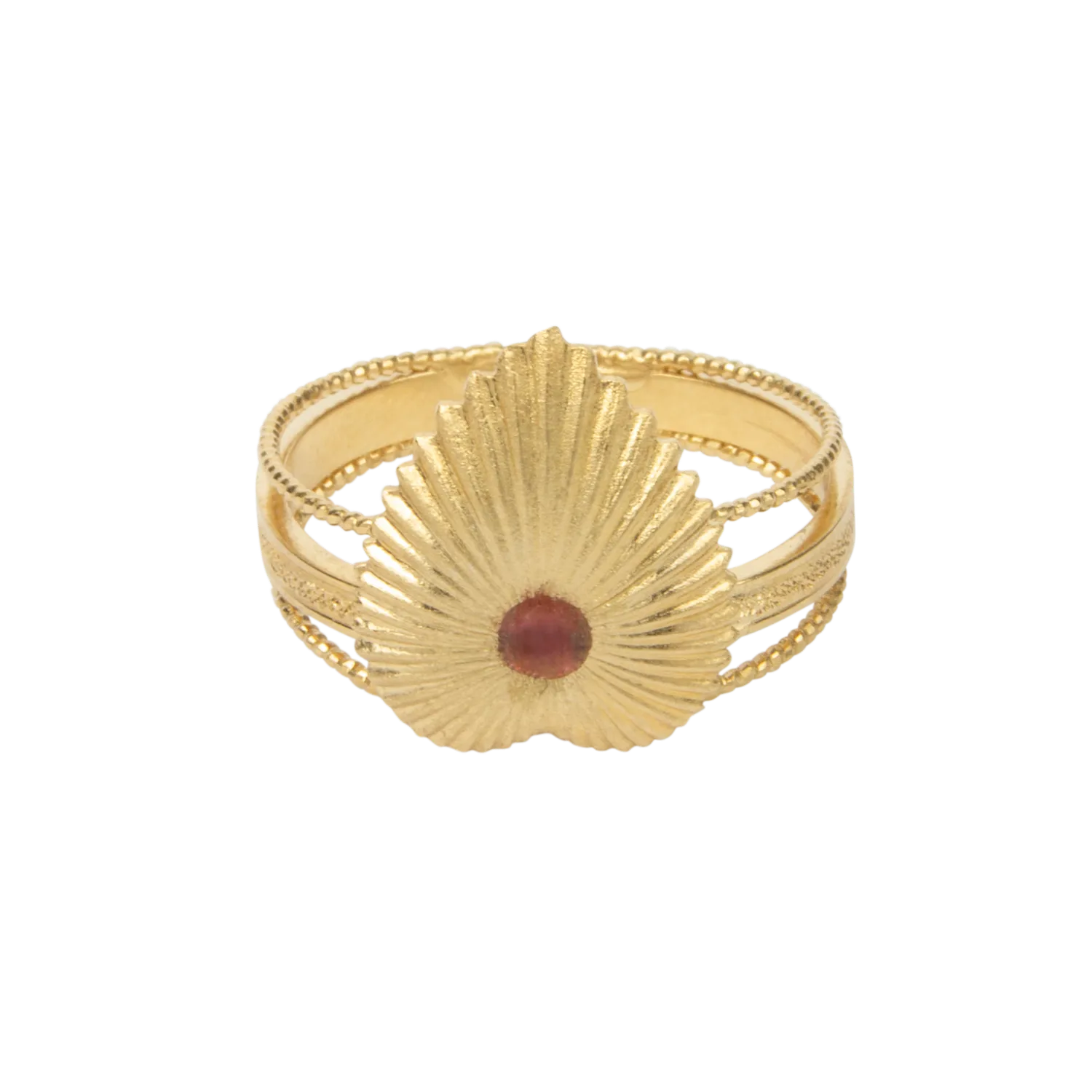 Nao de Paris Venezia bague dorée nacre ajustable 1,2 cm