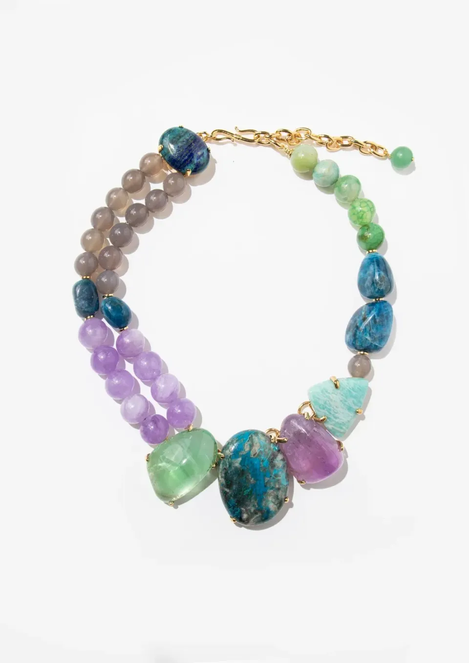 Philippe Ferrandis Pièce Unique collier améthyste chrysocolle