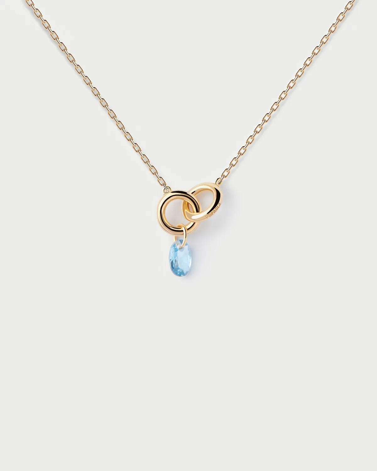 PDPAOLA Blue Lily collier zirconia bleu ciel