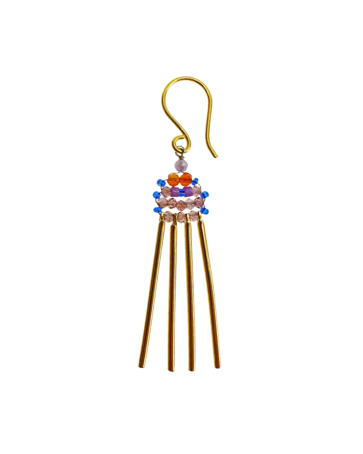 Le Fourbi de Capucine N59 boucles d’oreilles grenat améthyste