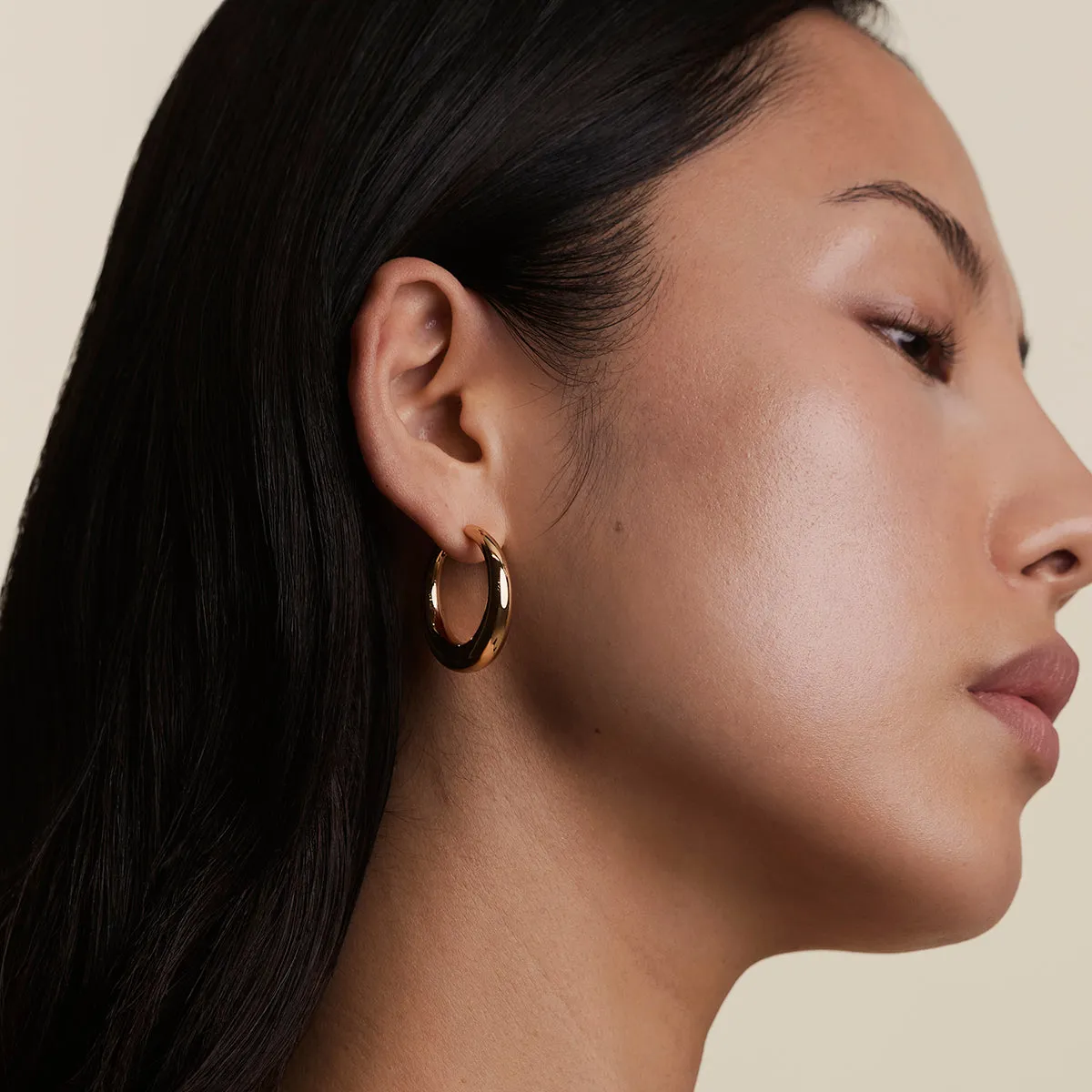 Astrid & Miyu Dome XL créoles plaqué or 18k doré