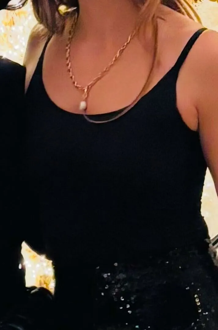 Astrid & Miyu Infinite Pearl collier lariat perle doré