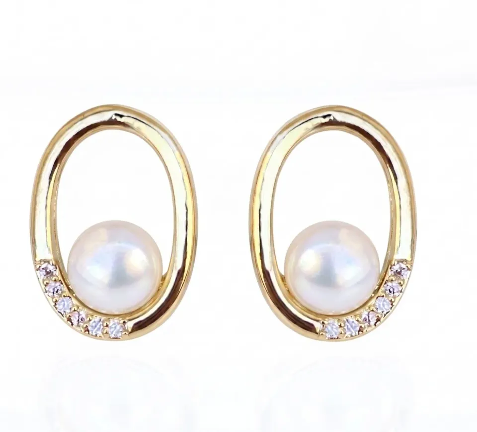 Nao de Paris Mini Perle Cerclée boucles d’oreilles nacrées
