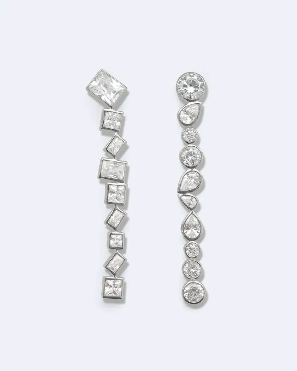 Completedworks Dare boucles d'oreilles argent zirconia