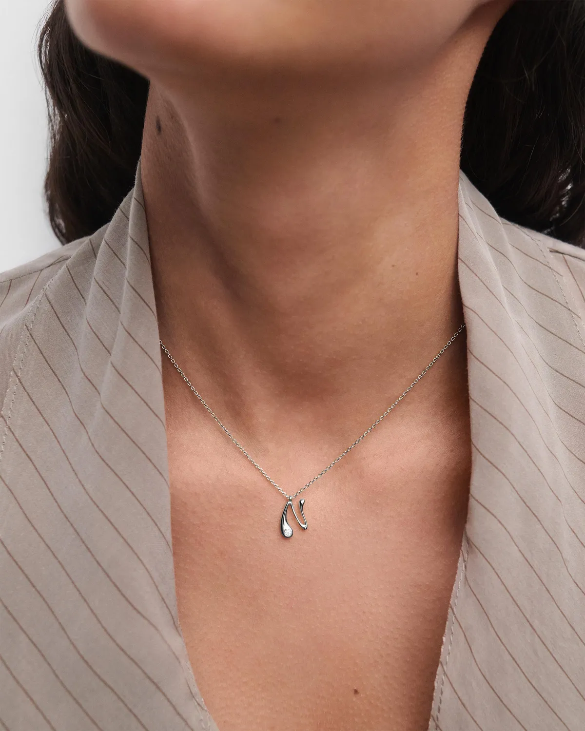PDPAOLA N Initial collier lettre N argent 40-50 cm