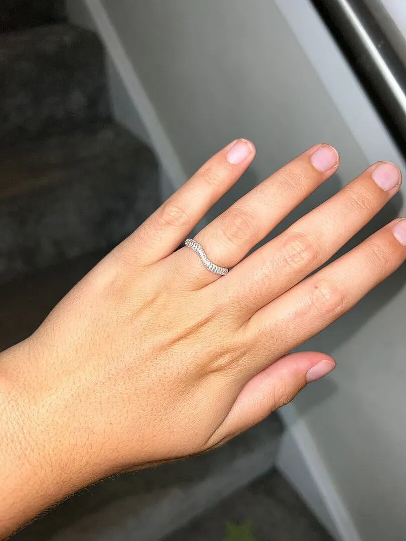 Astrid & Miyu Wave bague argent rhodié vague