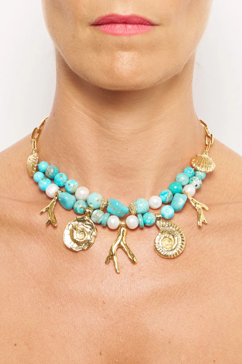 Philippe Ferrandis Minorca collier 2 rangs charms