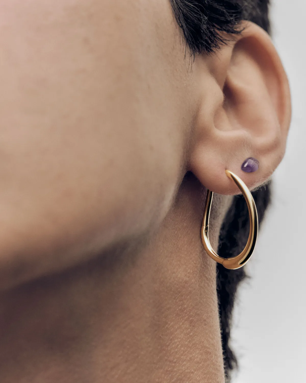 PDPAOLA Gravity améthyste piercing oreille or