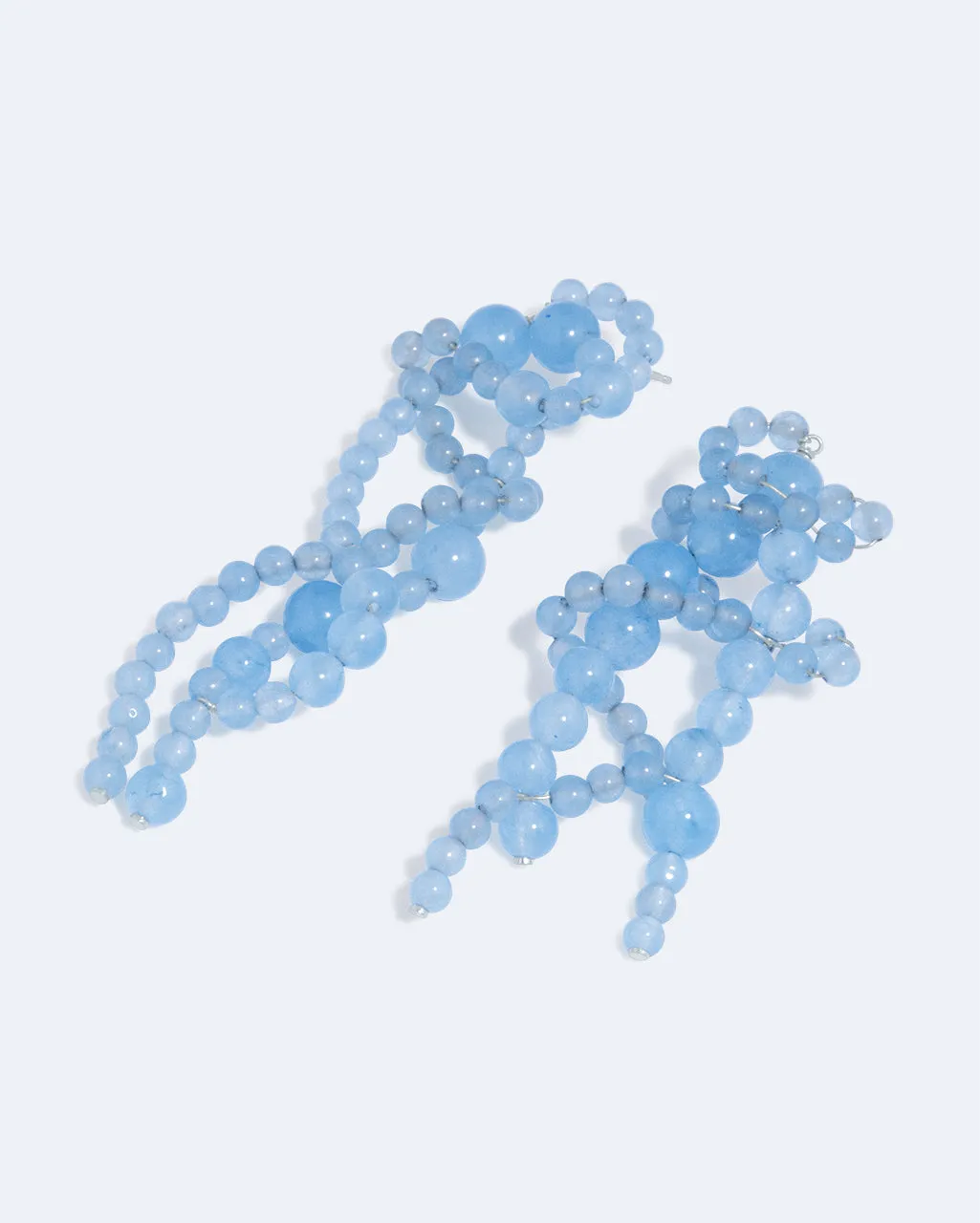 Completedworks Floe boucles agate bleue argent recyclé
