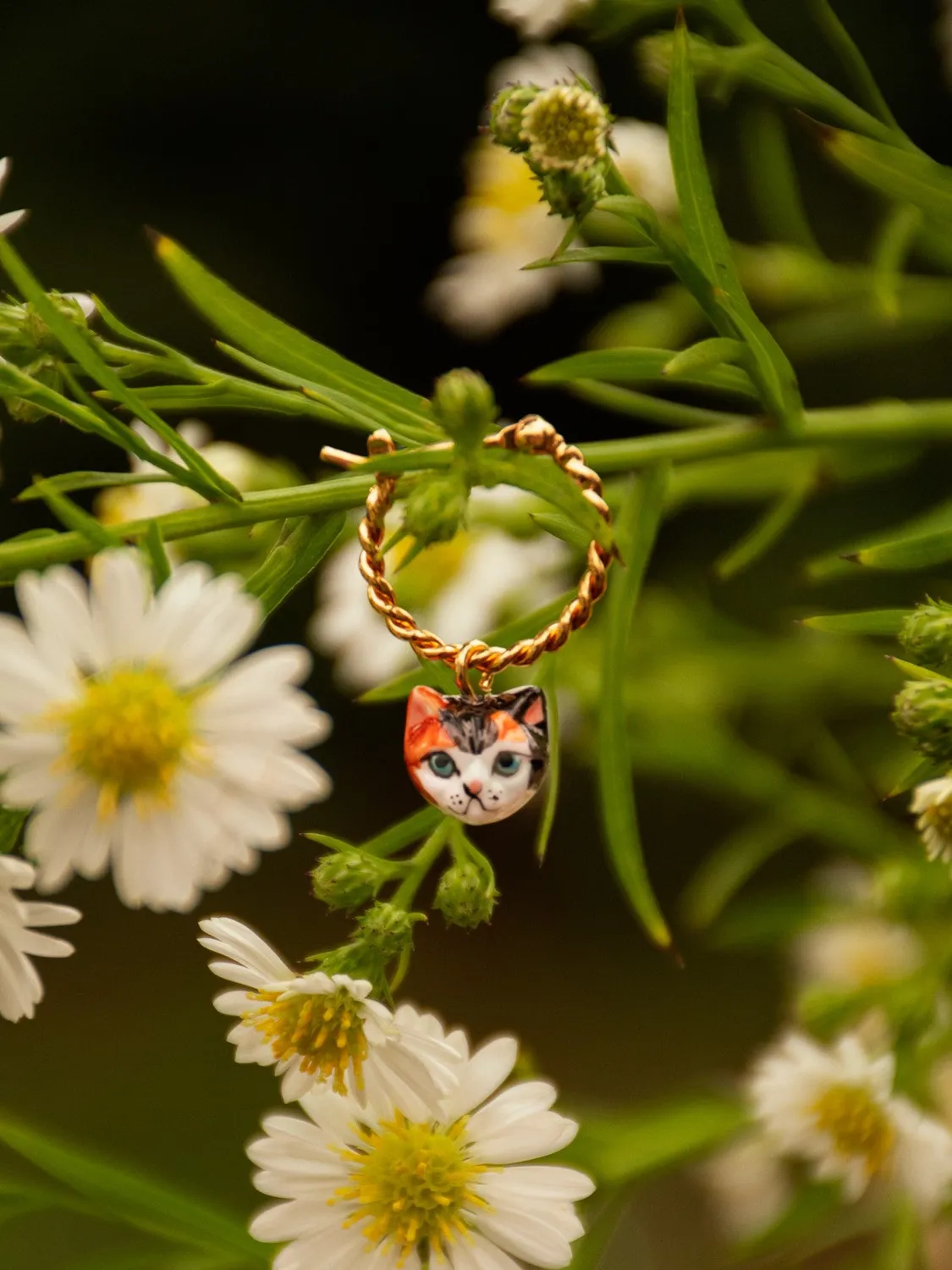 Nach Bijoux mini créole chat boucle unité dorée