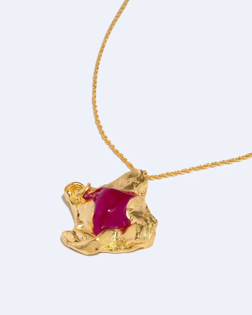 Completedworks Galileo pendentif résine rose plaqué or