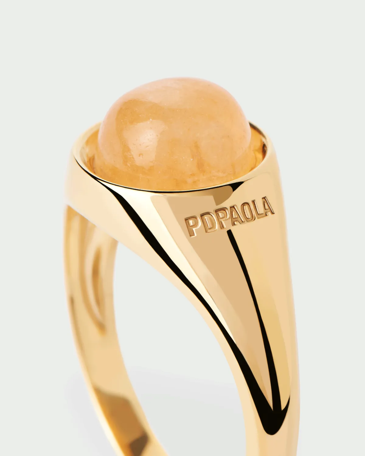 PDPAOLA Moon bague aventurine jaune 8 mm