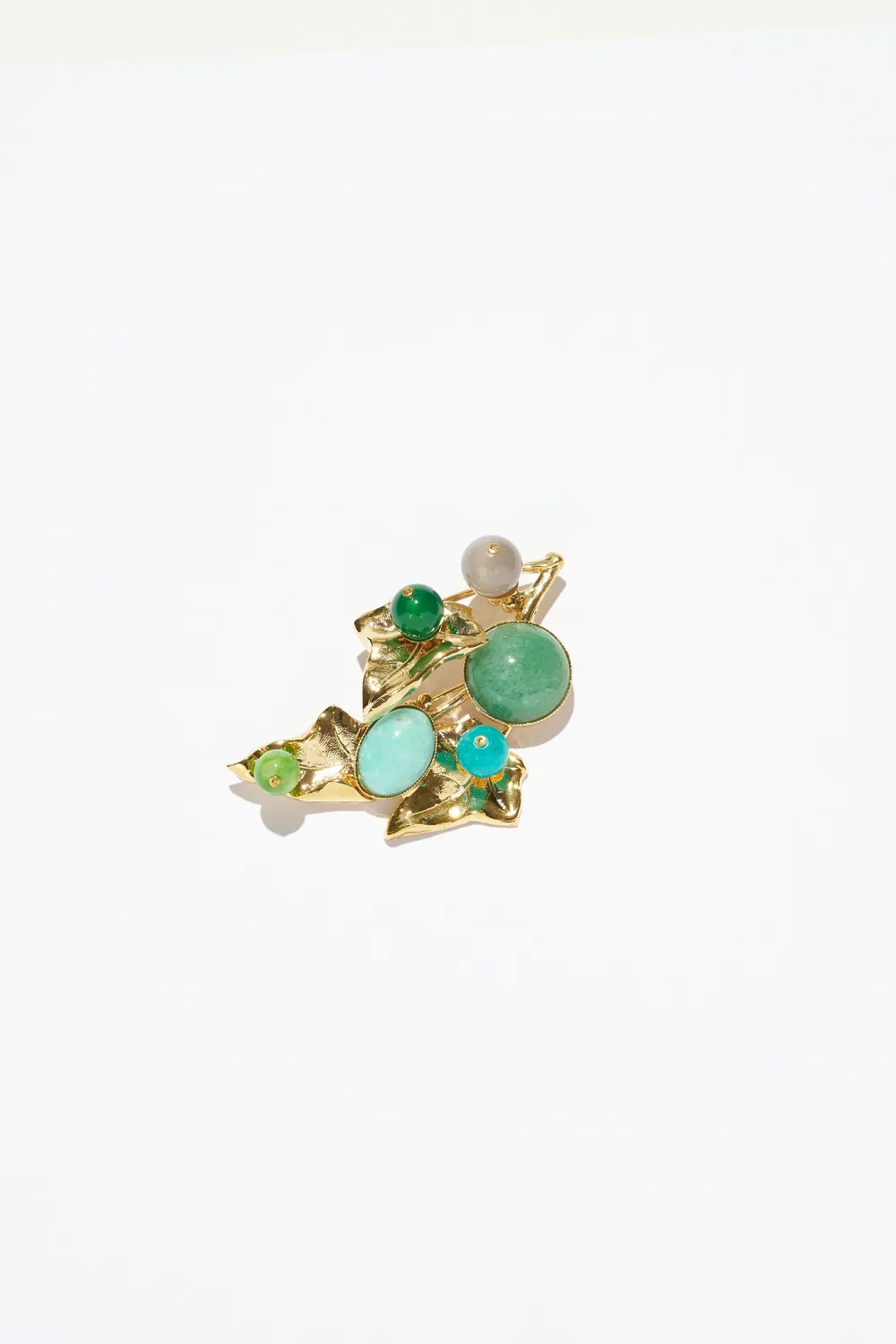 Philippe Ferrandis Eclosion broche fleur dorée