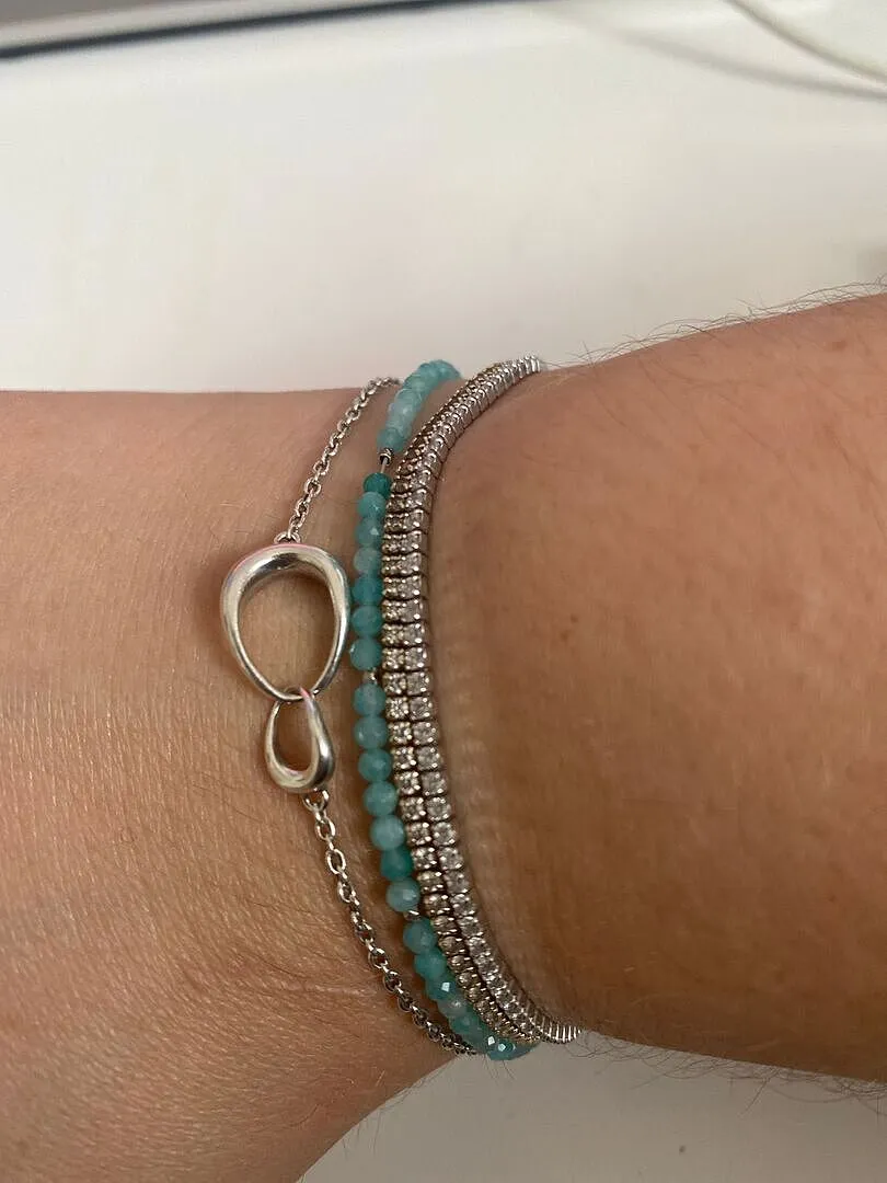 Astrid & Miyu Tennis Chain bracelet argent rivière