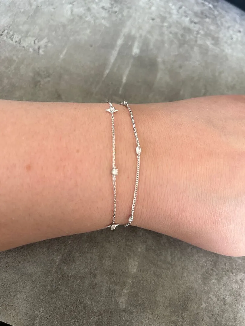 Astrid & Miyu Cosmic Star Charm bracelet argent étoile