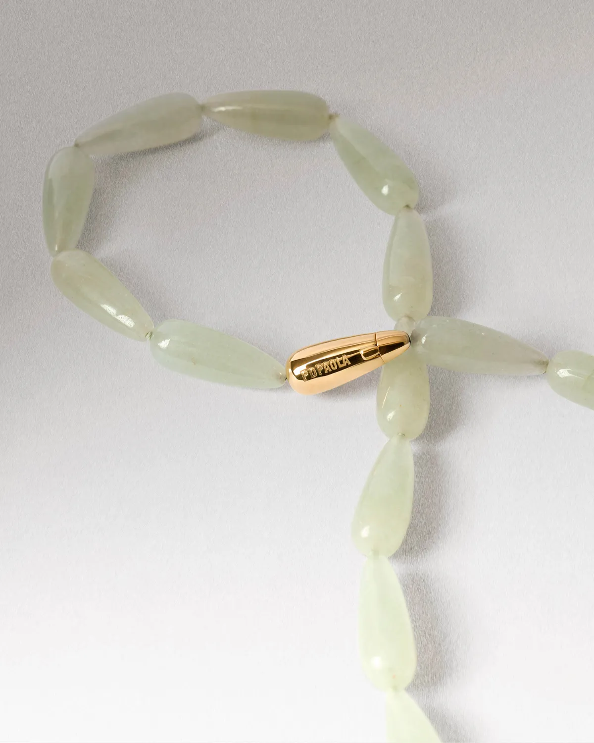 PDPAOLA Drop collier aventurine verte 40 cm