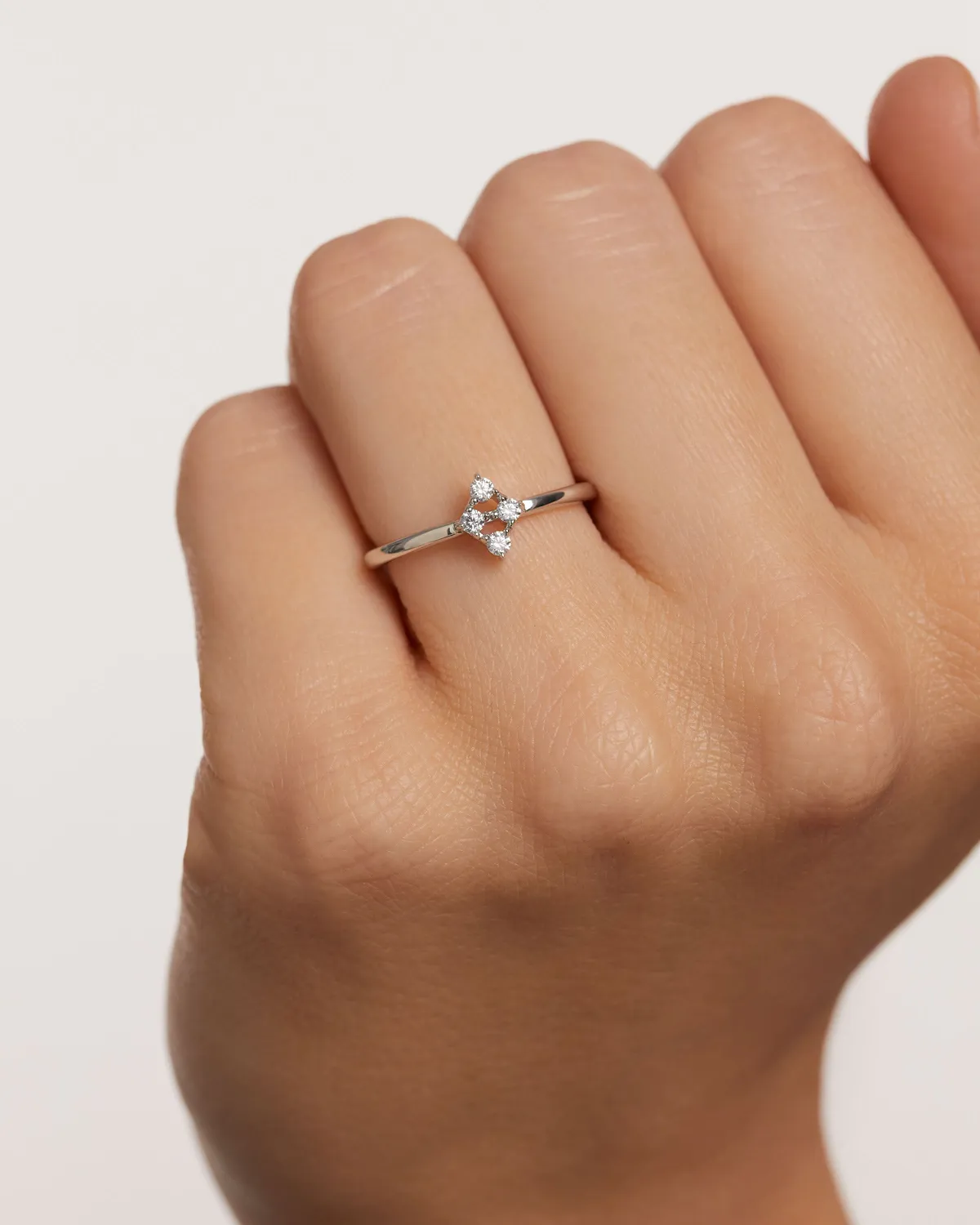 PDPAOLA Arda bague argent zirconia fine