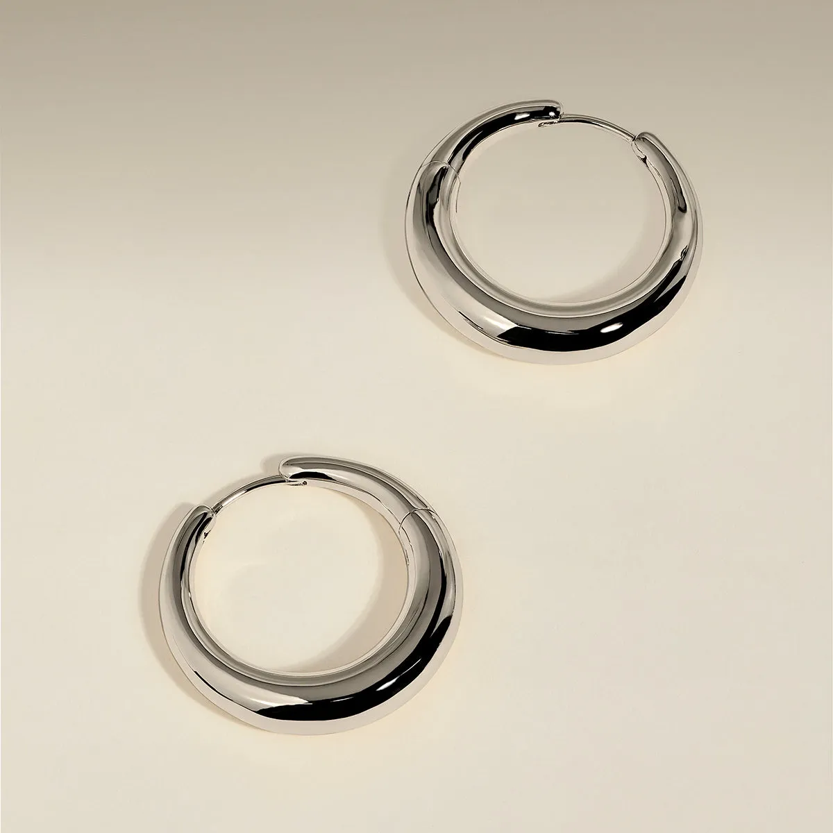 Astrid & Miyu Dome XL Hoops boucles d'oreilles argent