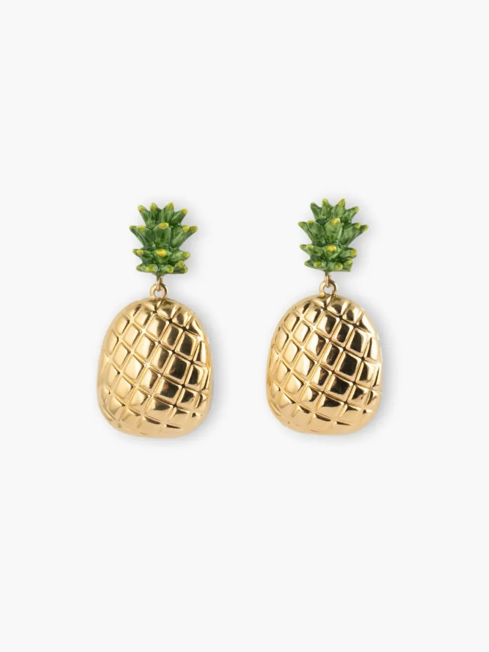 Nach Bijoux ananas boucles d’oreilles pendantes porcelaine