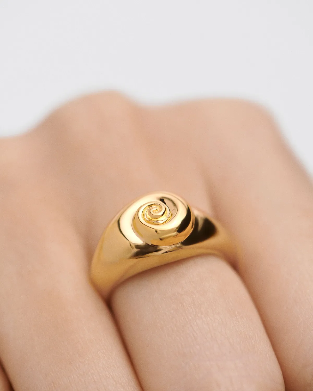 PDPAOLA Shell bague plaqué or 10,2 mm