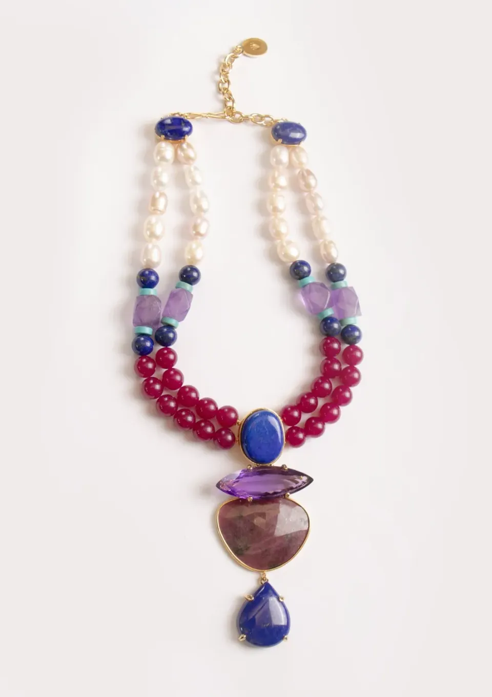 Philippe Ferrandis Lapis Améthyste collier pièce unique