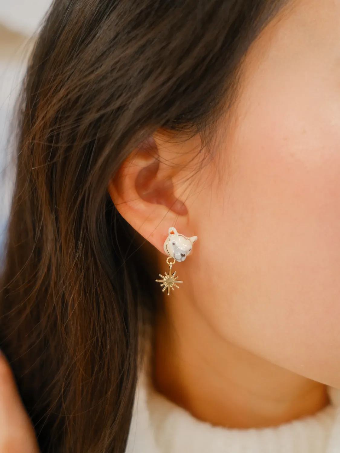 Nach Bijoux Arctique ours polaire boucles d'oreilles 2,4 cm